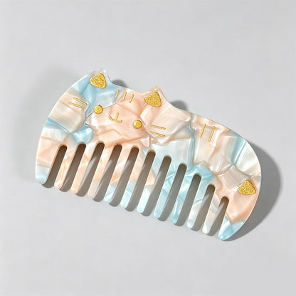 Cat-Shaped Acetate Wide Tooth - Shopdayla Wholesale - #1890