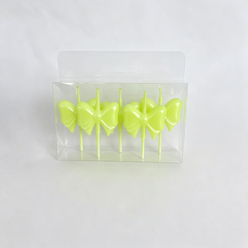 Bow Shaped Birthday Candles (5 - Shopdayla Wholesale - #3170