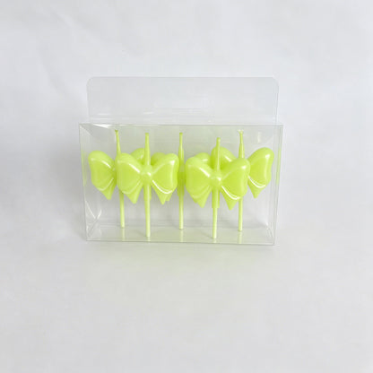 Bow Shaped Birthday Candles (5 - Shopdayla Wholesale - #3170