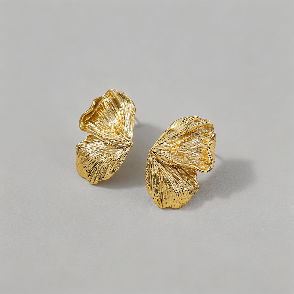 Textured Ginkgo Leaf Statement - Shopdayla Wholesale - #5058