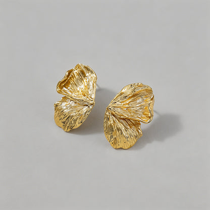 Textured Ginkgo Leaf Statement - Shopdayla Wholesale - #5058