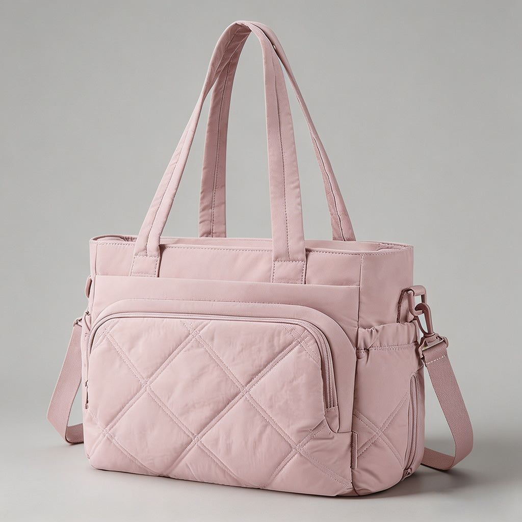 Quilted Multi-Pocket Tote Bag - Shopdayla Wholesale - #2802