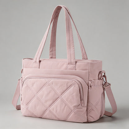 Quilted Multi-Pocket Tote Bag - Shopdayla Wholesale - #2802