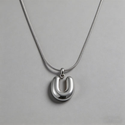 3D Bubble Letter Initial Neckl - Shopdayla Wholesale - #7602