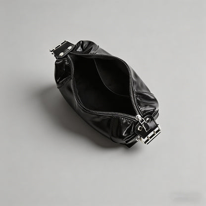 Vintage Patent Leather Hobo Sh - Shopdayla Wholesale - #0818
