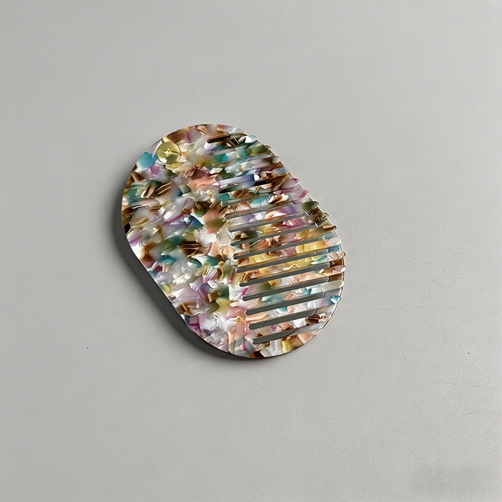 Acetate Oval Hair Comb - Shopdayla Wholesale - #6706