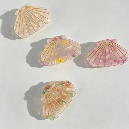 Golden Thread Shell Claw Clip