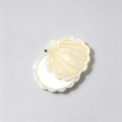 Vintage Seashell Acetate Compa - Shopdayla Wholesale - #8082