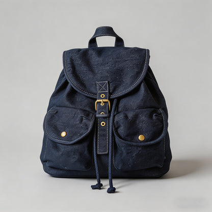 Washed Denim Drawstring Backpa - Shopdayla Wholesale - #5378