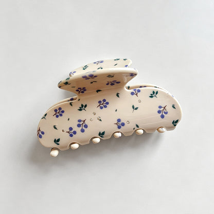 Floral Pattern Claw Clip