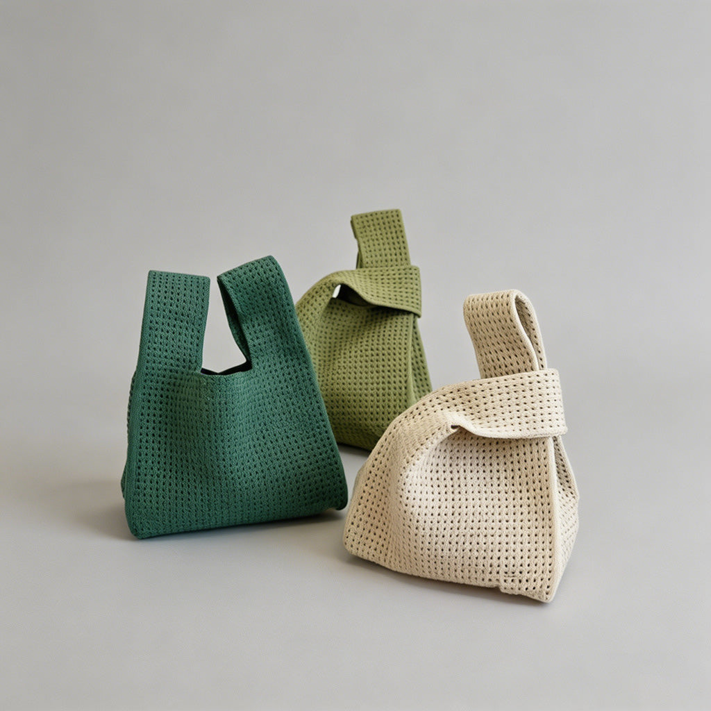 Hollow Out Knit Tote Bag - Shopdayla Wholesale - #2098