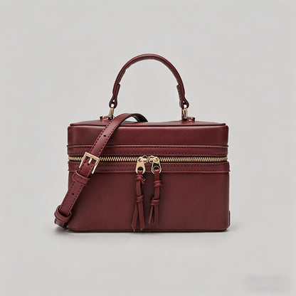 Canvas & Leather Boxy Crossbod - Shopdayla Wholesale - #3106