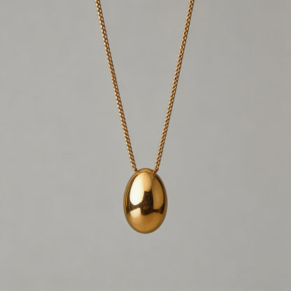 Minimalist Gold Egg Pendant Ne - Shopdayla Wholesale - #1602