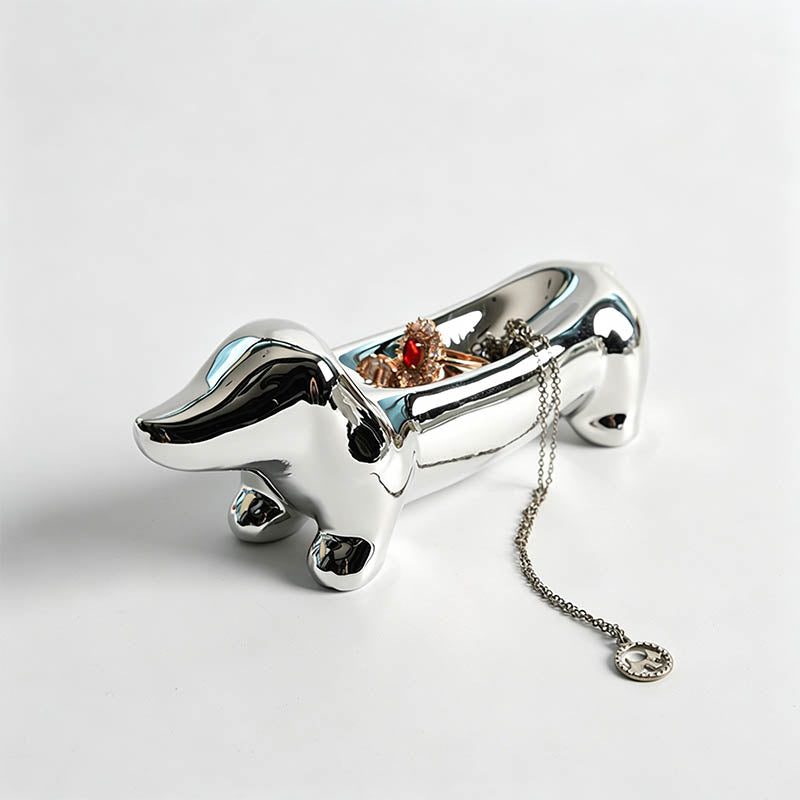 Dachshund‑Shaped Ceramic Jewel - Shopdayla Wholesale - #8066