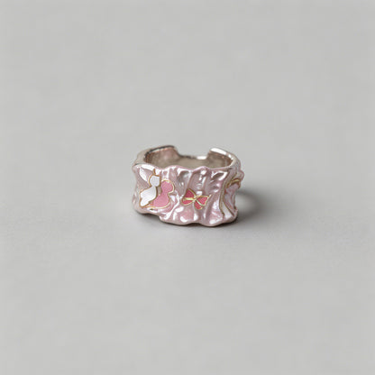 Pink Enamel Mother-of-Pearl He - Shopdayla Wholesale - #4082