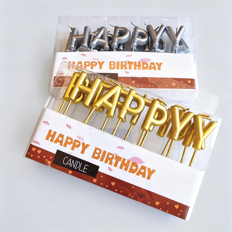 "Happy Birthday" Letter Candles Set