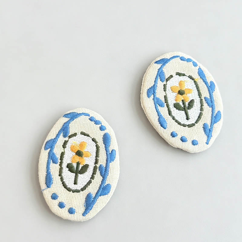 Embroidered Floral Bird Brooch - Shopdayla Wholesale - #3138