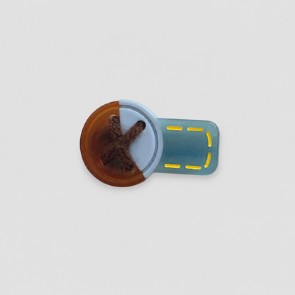 Creative Button Pattern Hair Clip