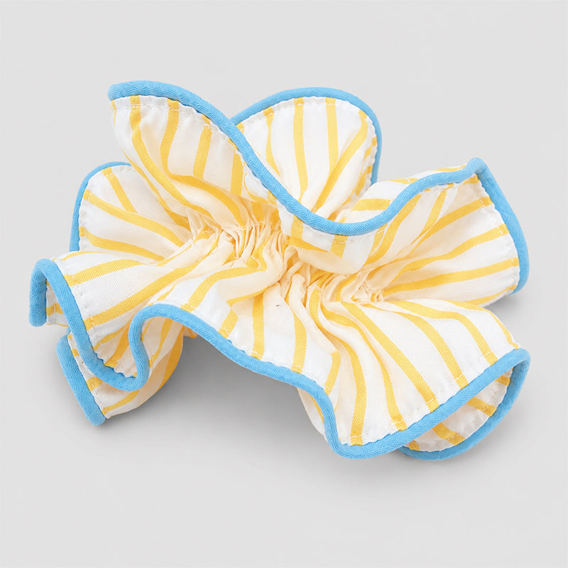 Striped Ruffle Hair Scrunchie - Shopdayla Wholesale - #6194