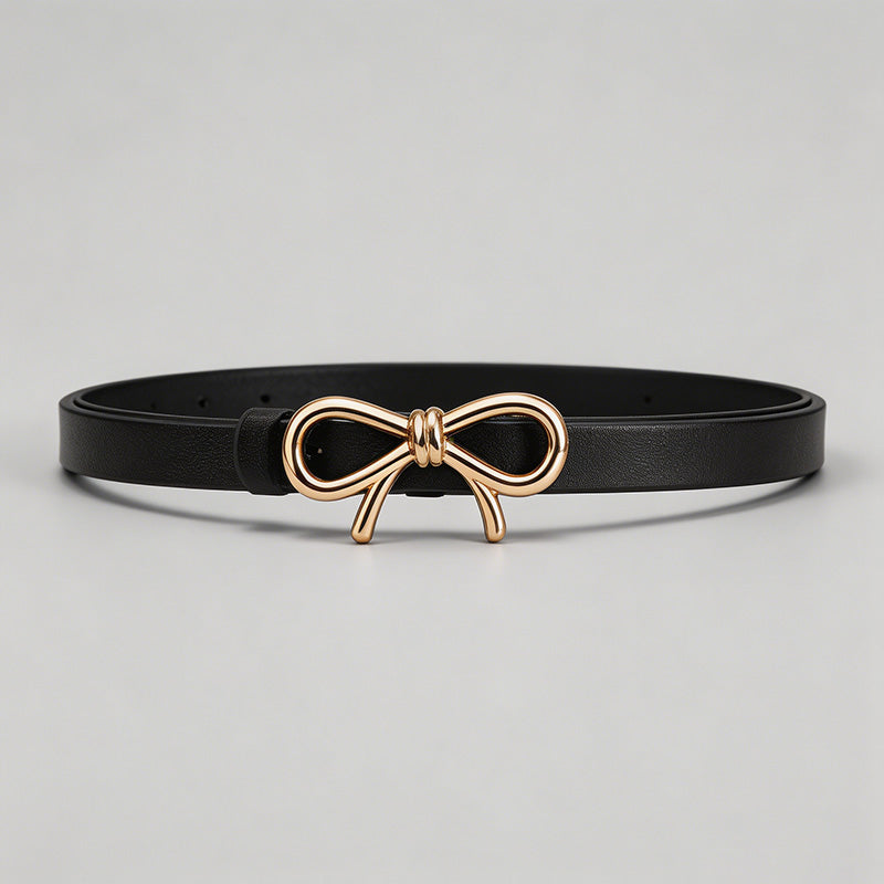 Bow Accent Skinny Belt - Shopdayla Wholesale - #9026