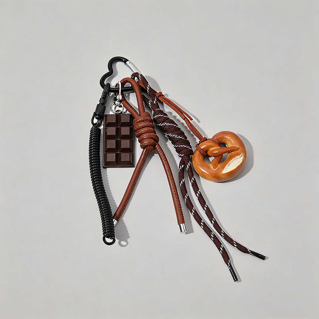 Chocolate & Pretzel Bag Charm