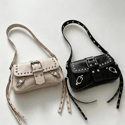 Studded Moto-Style Crossbody B - Shopdayla Wholesale - #7154