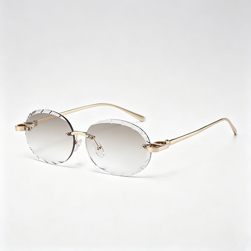 Rimless Cut-Lens Sunglasses - Shopdayla Wholesale - #2754