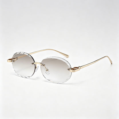 Rimless Cut-Lens Sunglasses - Shopdayla Wholesale - #2754