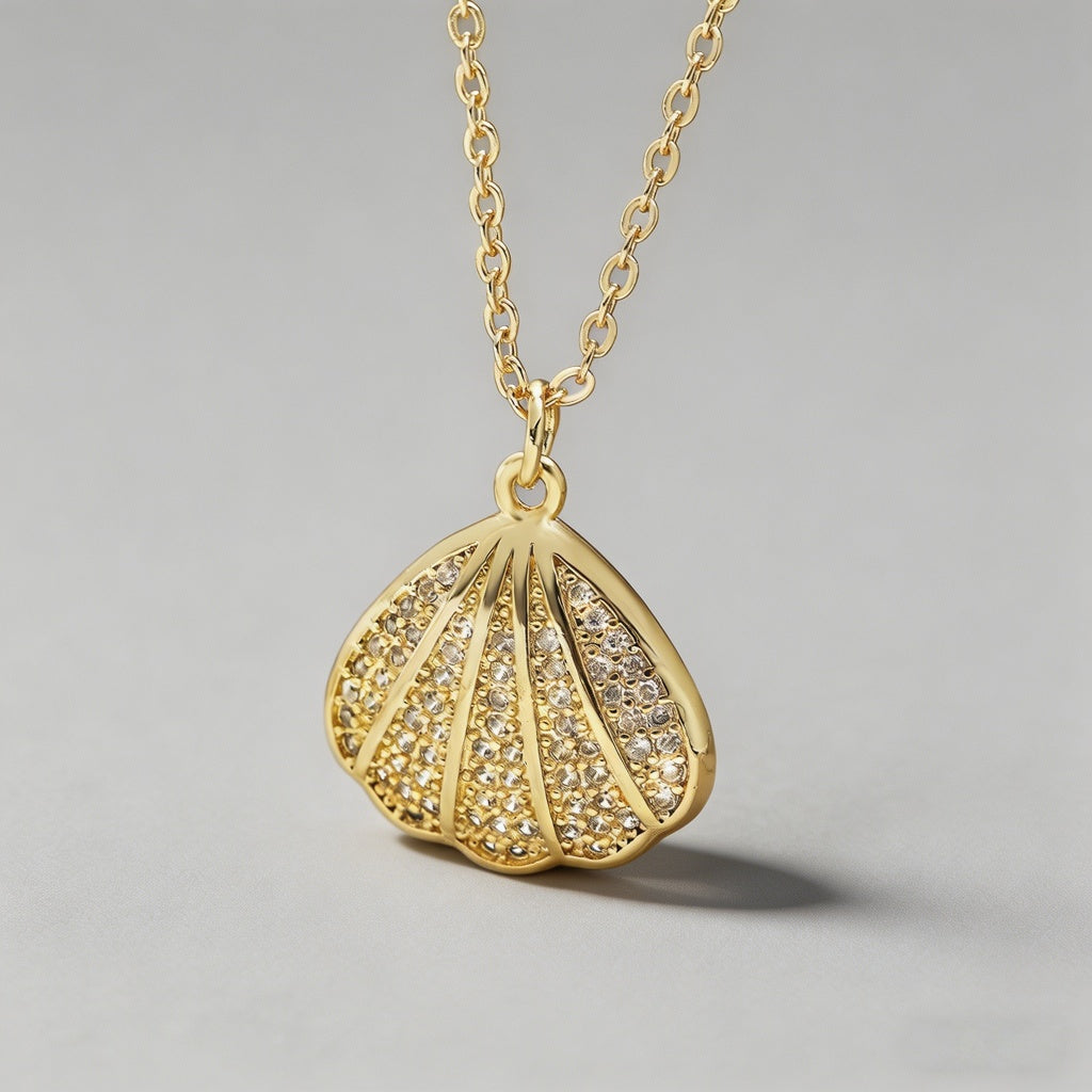 Sea Star & Shell Pendant Neckl - Shopdayla Wholesale - #8322
