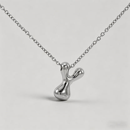 3D Bubble Letter Initial Neckl - Shopdayla Wholesale - #2642