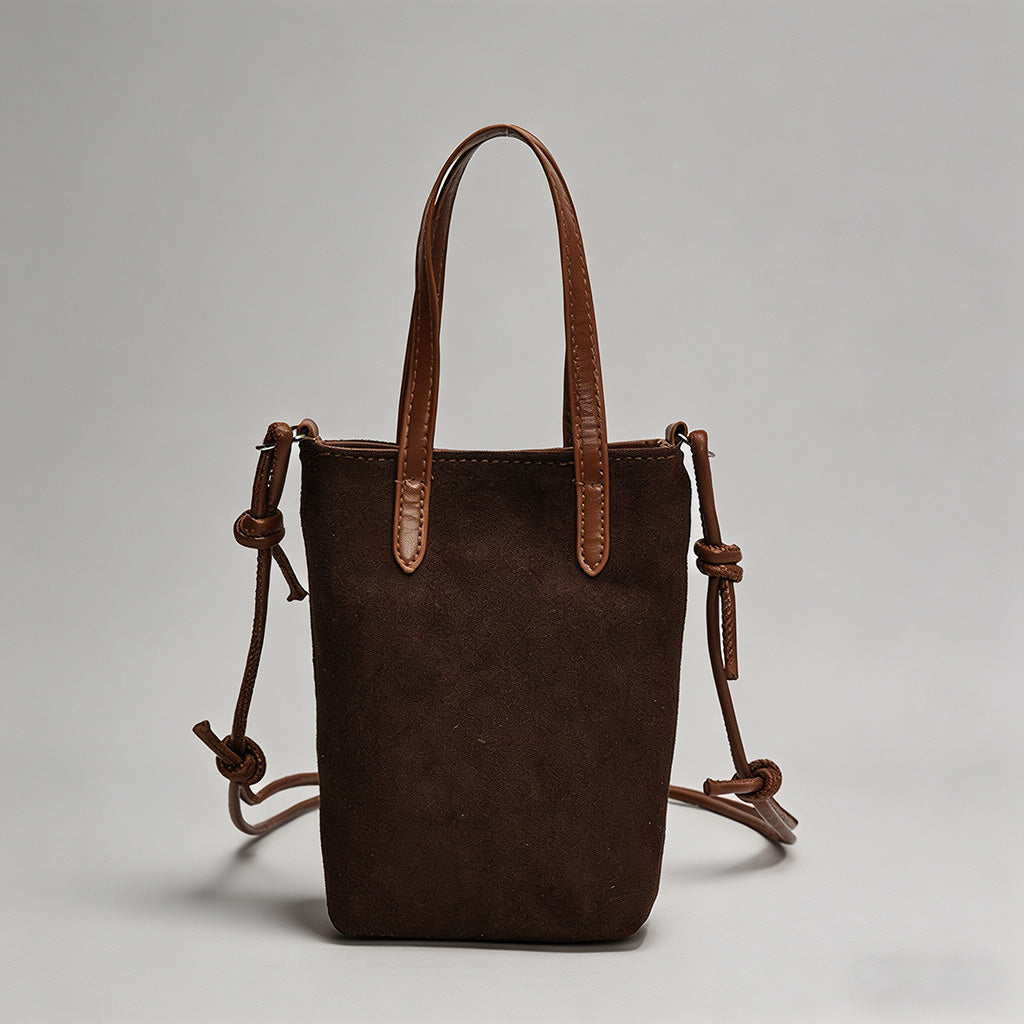 Vintage Suede Mini Bucket Cros - Shopdayla Wholesale - #9586