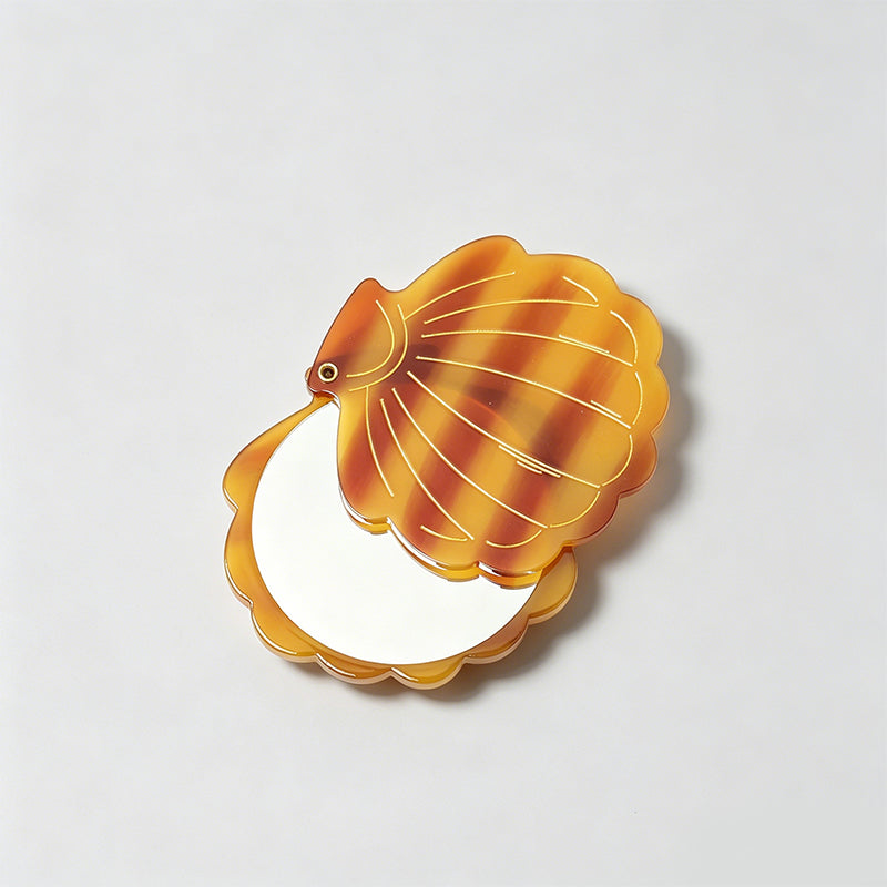 Vintage Seashell Acetate Compa - Shopdayla Wholesale - #0226
