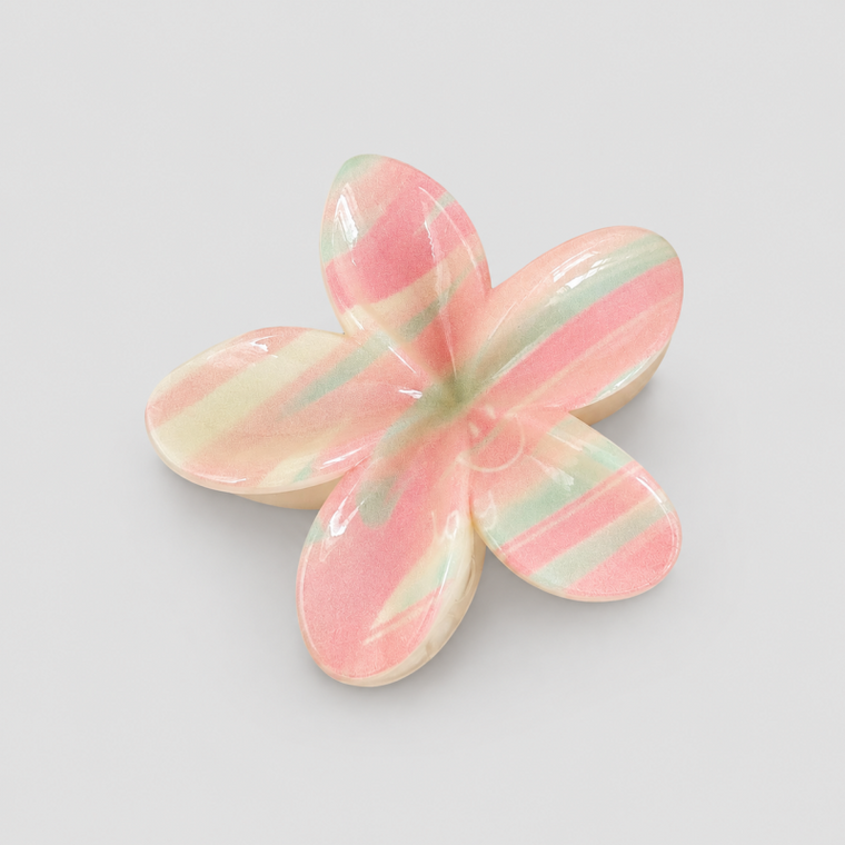 Sweet Pink Floral Hair Claw