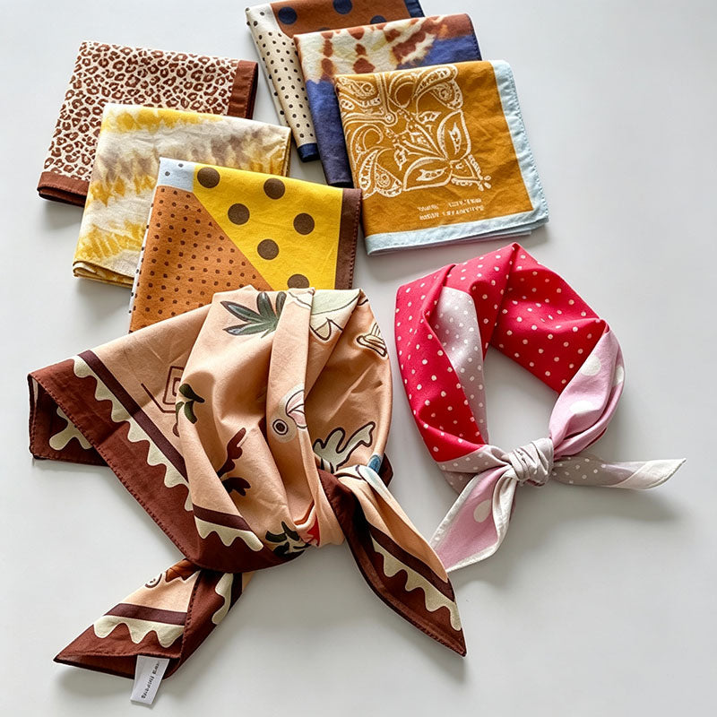 Polka Dot Square Bandana Scarf