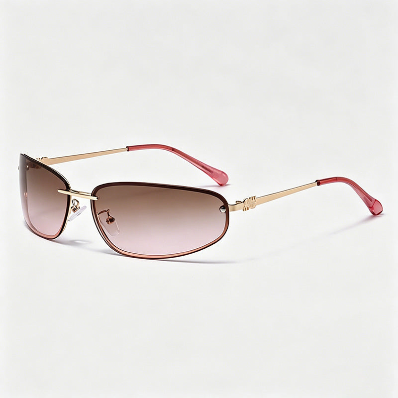 Oval Rimless Sunglasses - Shopdayla Wholesale - #9634