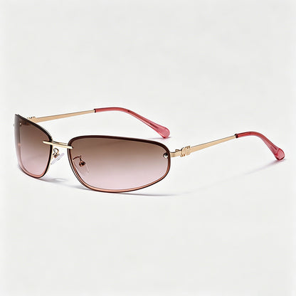 Oval Rimless Sunglasses - Shopdayla Wholesale - #9634