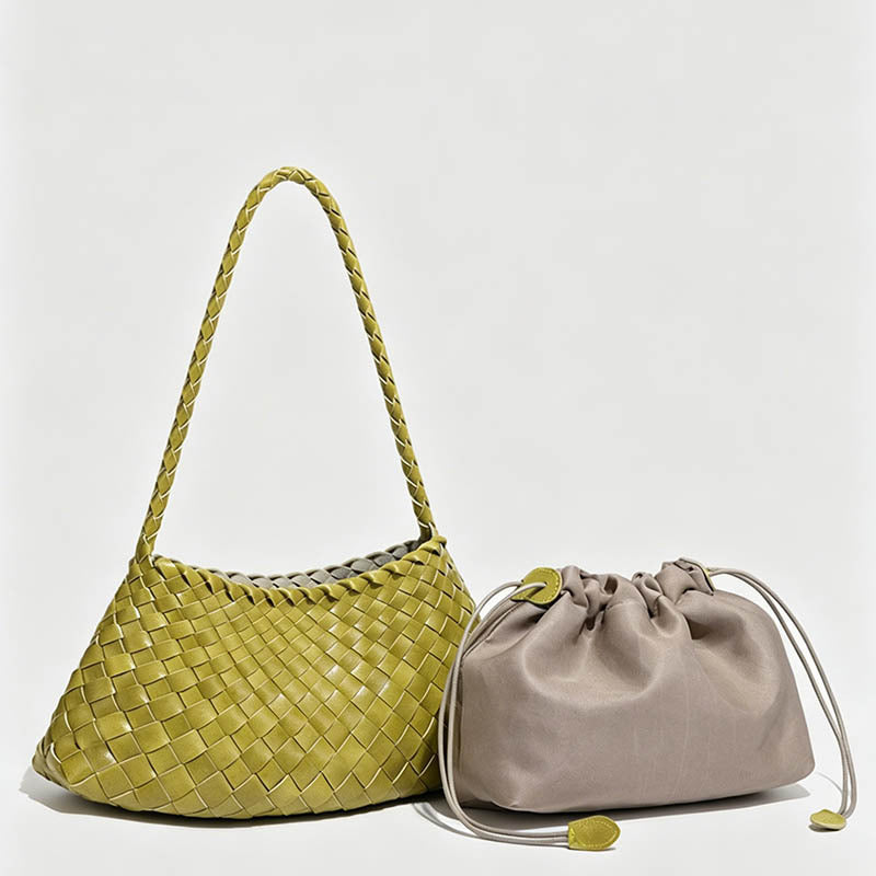 Hand‑Woven Drawstring Hobo Und - Shopdayla Wholesale - #6562