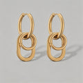 Dual Interlocking Hoop Earring - Shopdayla Wholesale - #8690