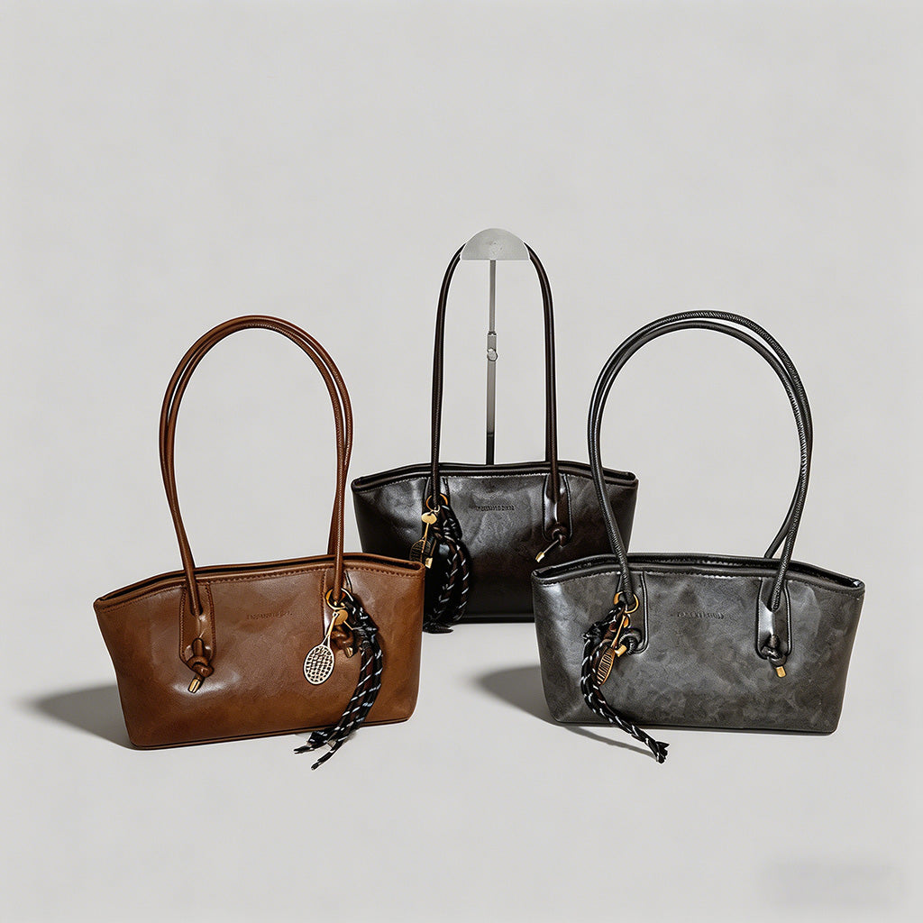 Vintage Faux Leather Tote Bag - Shopdayla Wholesale - #8130