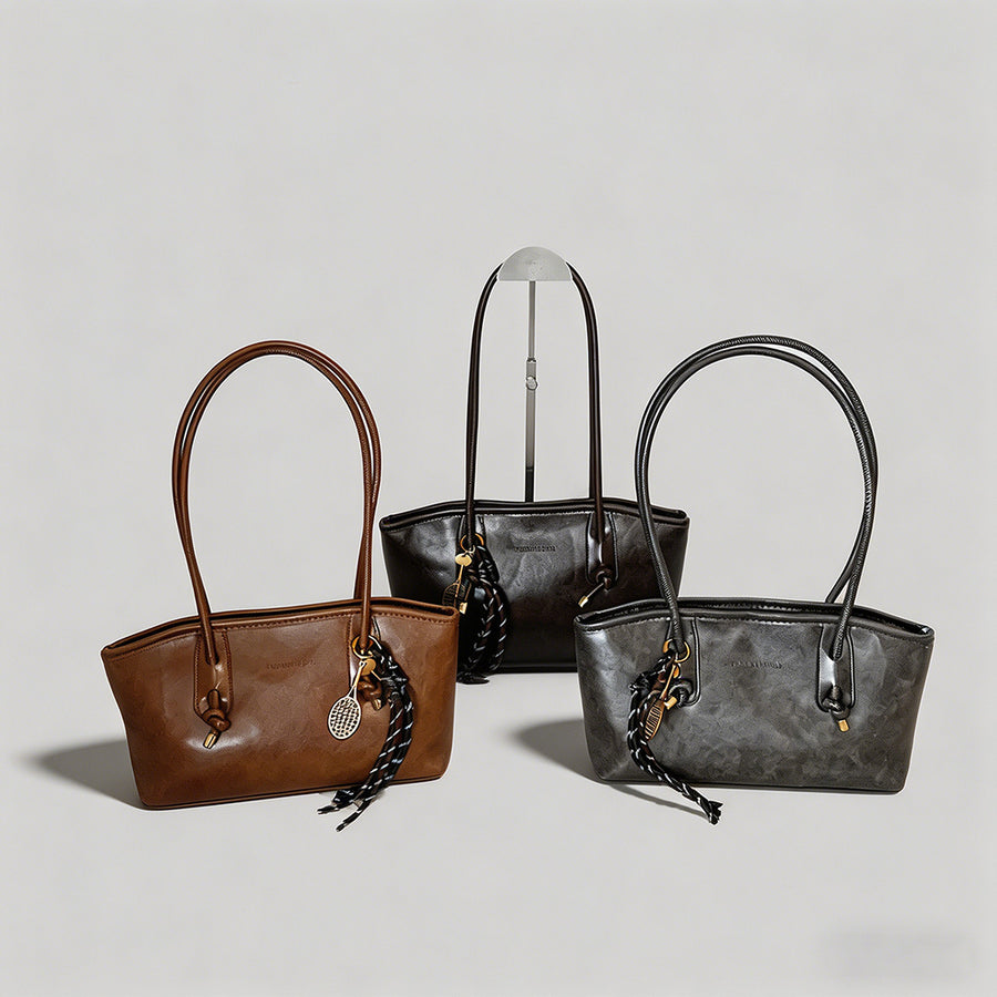 Vintage Faux Leather Tote Bag - Shopdayla Wholesale - #8130
