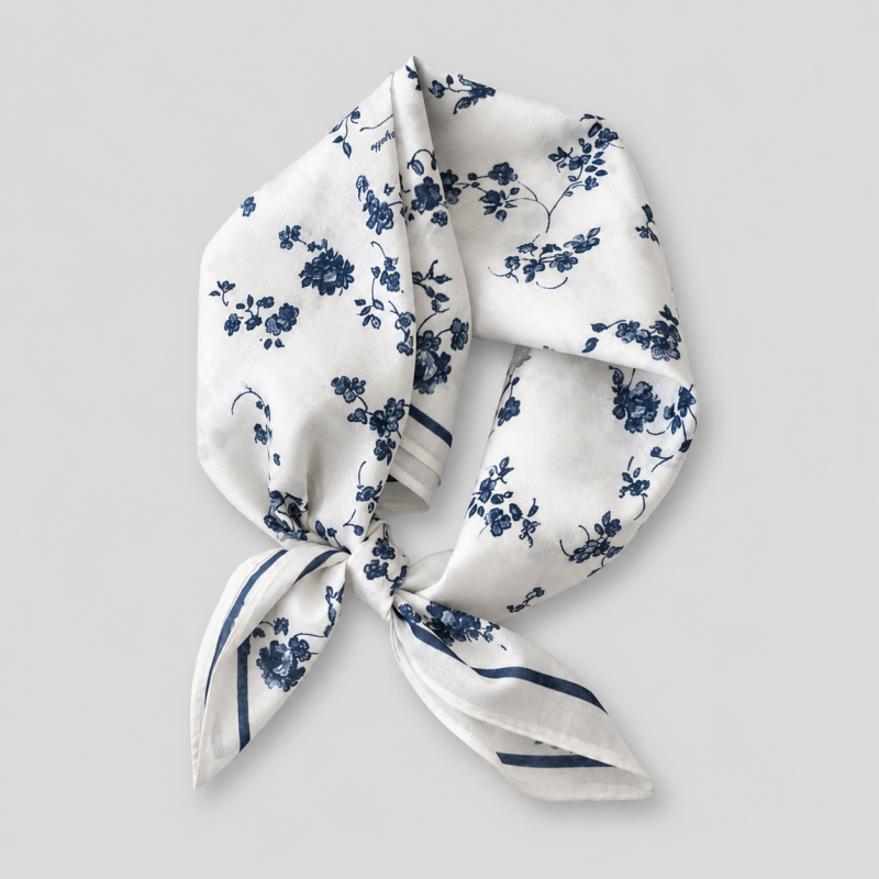 Floral Cotton Square Scarf Hea - Shopdayla Wholesale - #3106