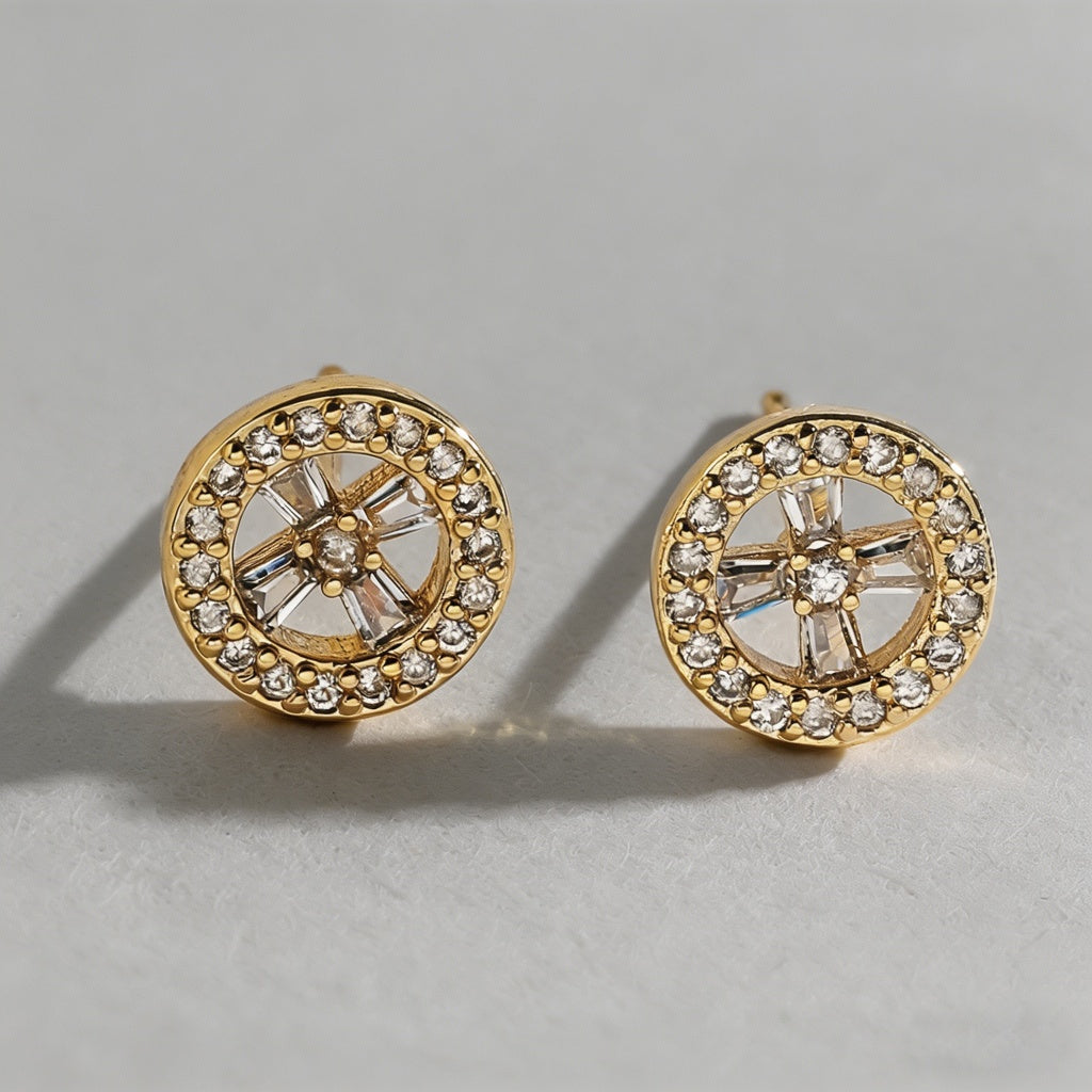 Dainty Floral & Celestial Stud - Shopdayla Wholesale - #6962