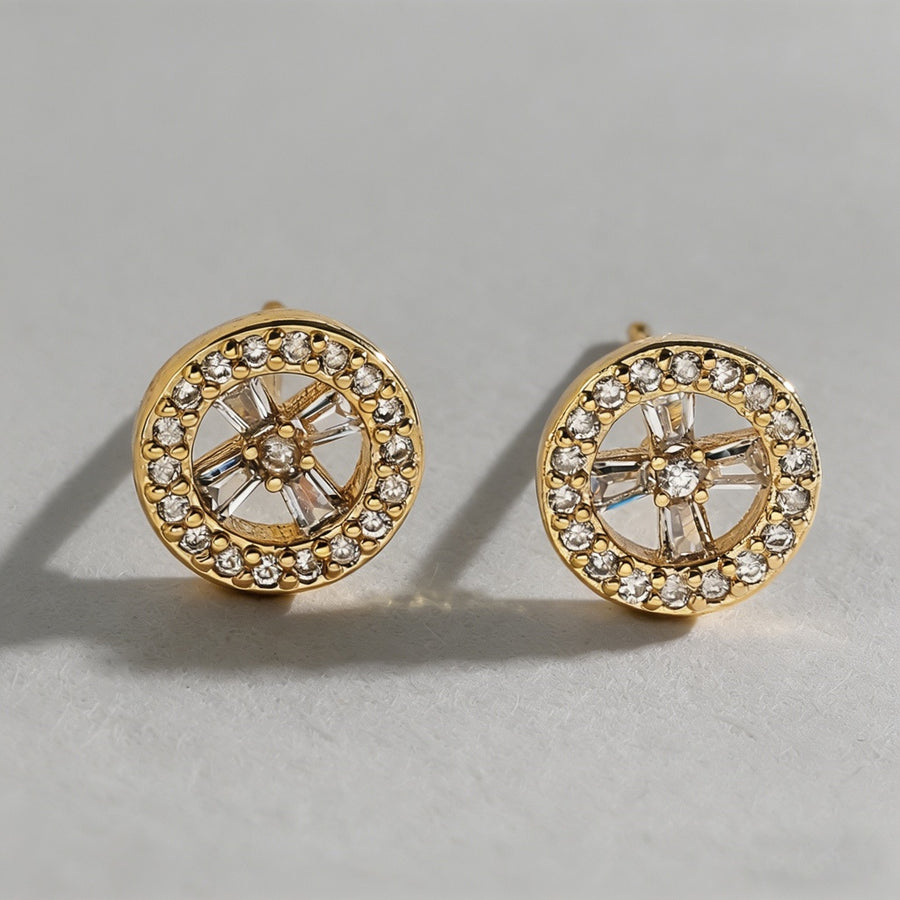 Dainty Floral & Celestial Stud - Shopdayla Wholesale - #6962