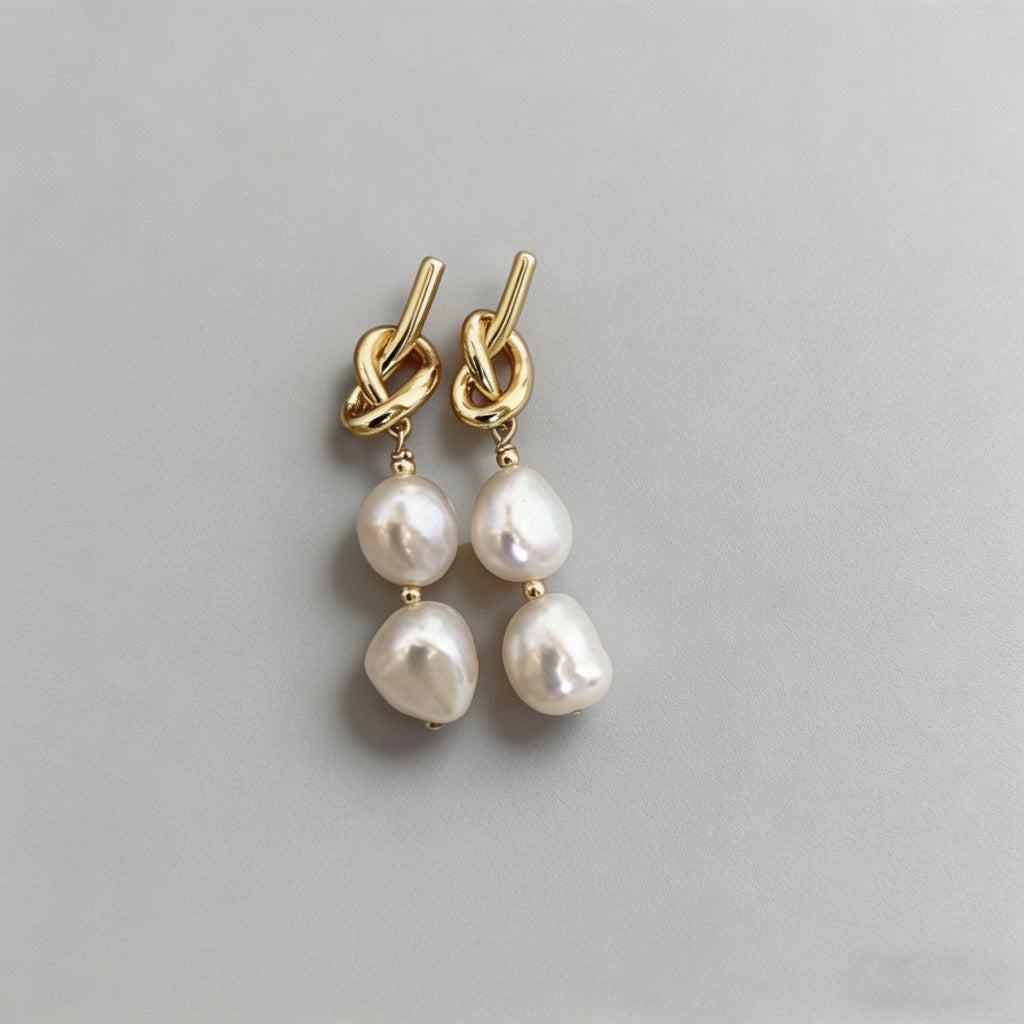 Vintage Knot 18K Gold Plated B - Shopdayla Wholesale - #9586