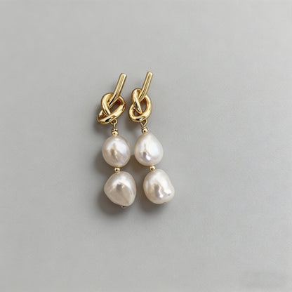 Vintage Knot 18K Gold Plated B - Shopdayla Wholesale - #9586