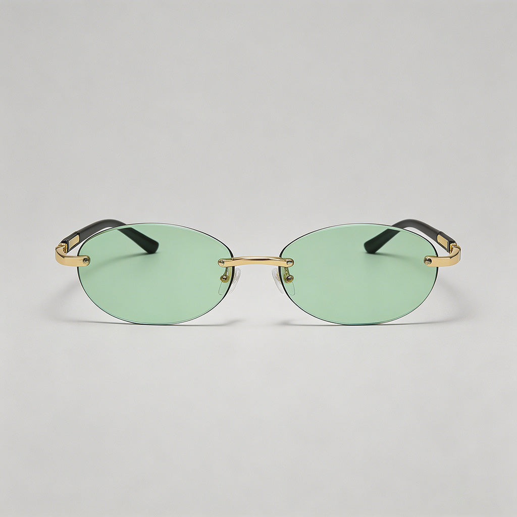 Rimless Oval Sunglasses - Shopdayla Wholesale - #0338