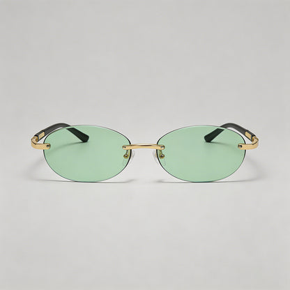 Rimless Oval Sunglasses - Shopdayla Wholesale - #0338