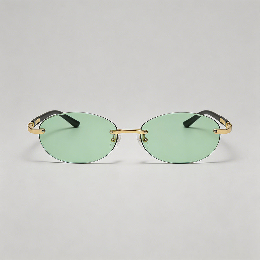 Rimless Oval Sunglasses - Shopdayla Wholesale - #0338