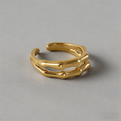 Bamboo Joint 18K Gold Plated D - Shopdayla Wholesale - #6450