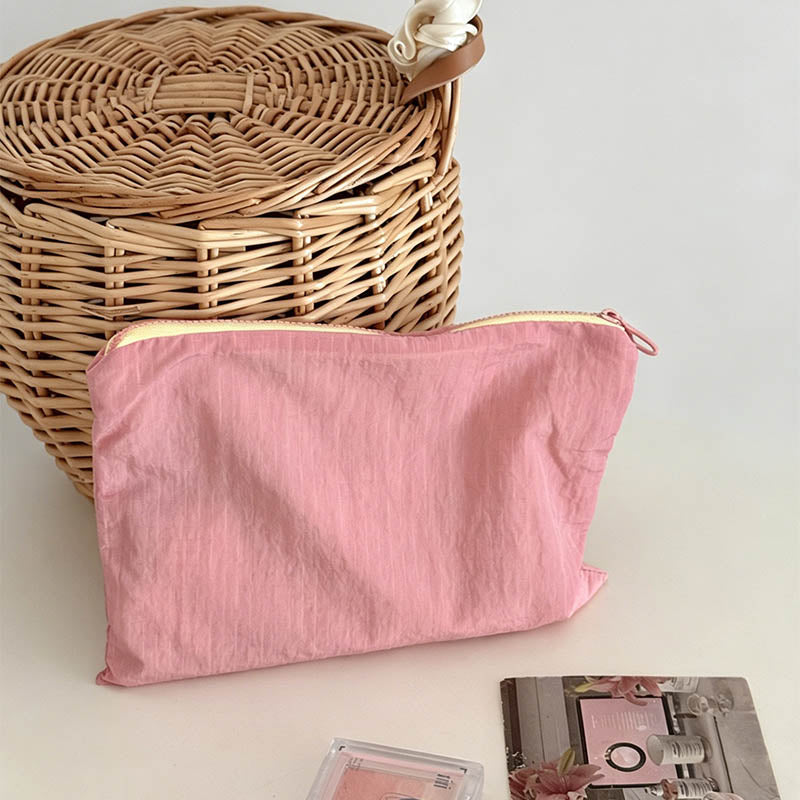 Grid‑Pattern Zipper Storage Po - Shopdayla Wholesale - #6338
